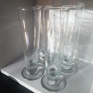 Footed Pilsner Barware Glasses (4)